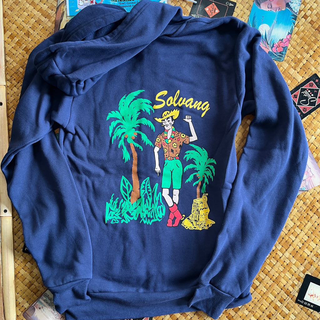 Navy Blue High Roller Tiki Zip Up Hoodie