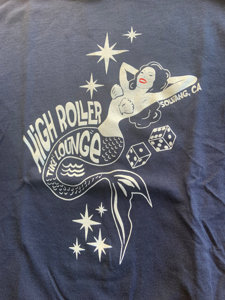 Navy Blue Women's High Roller Tiki Mermaid Shirt