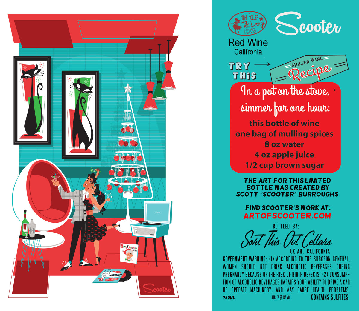 Art of Scooter Mulled Wine (red blend) | High Roller Tiki Lounge