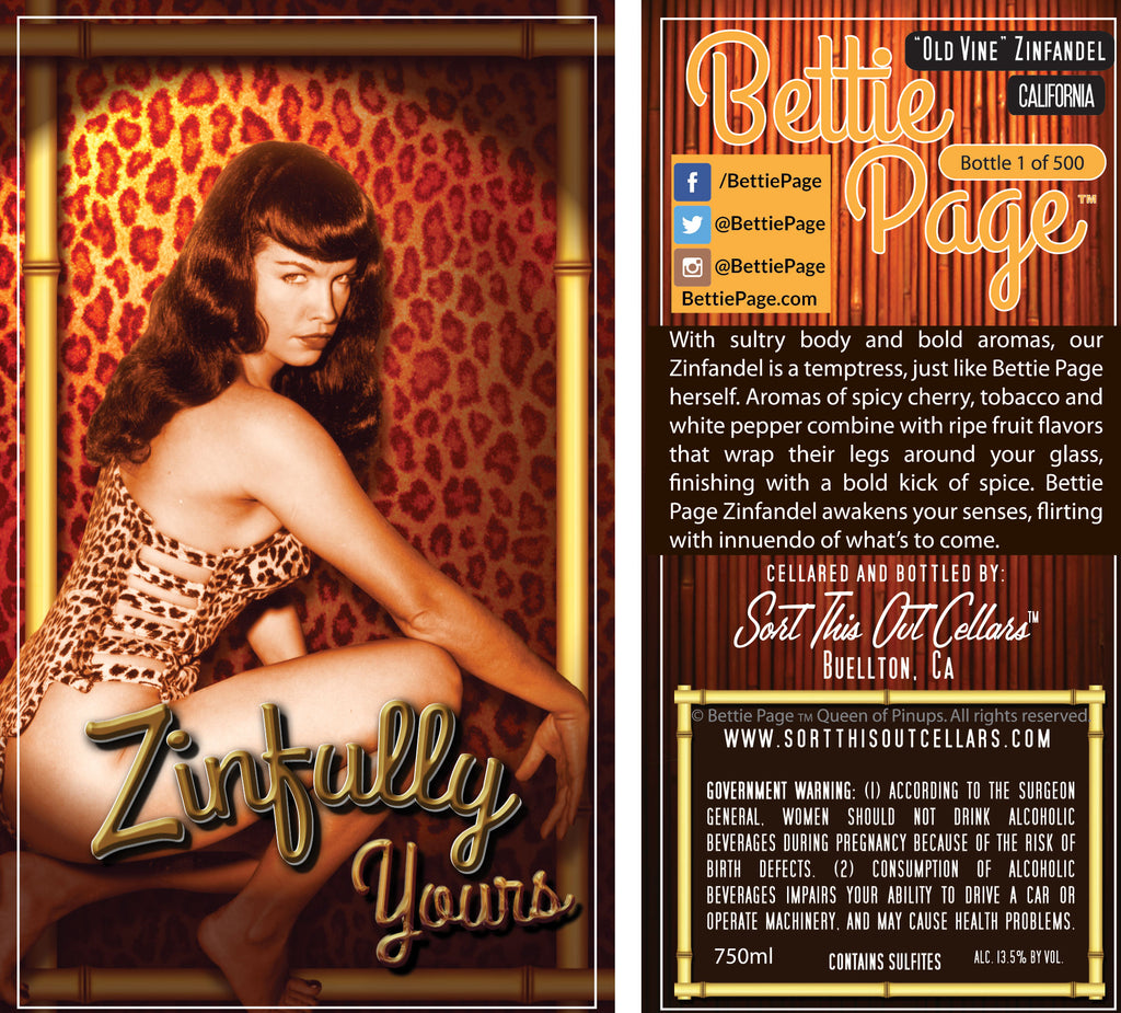 Bettie Page "Zinfully Yours" Zinfandel