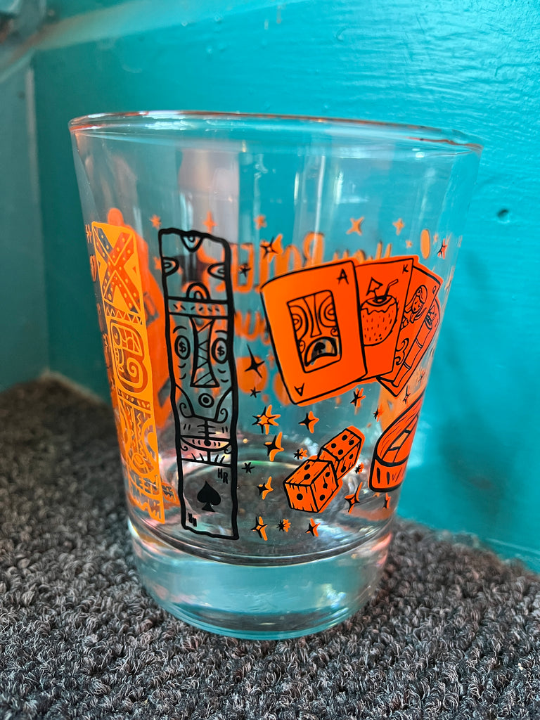 High Roller Tiki Lounge Glass ORANGE