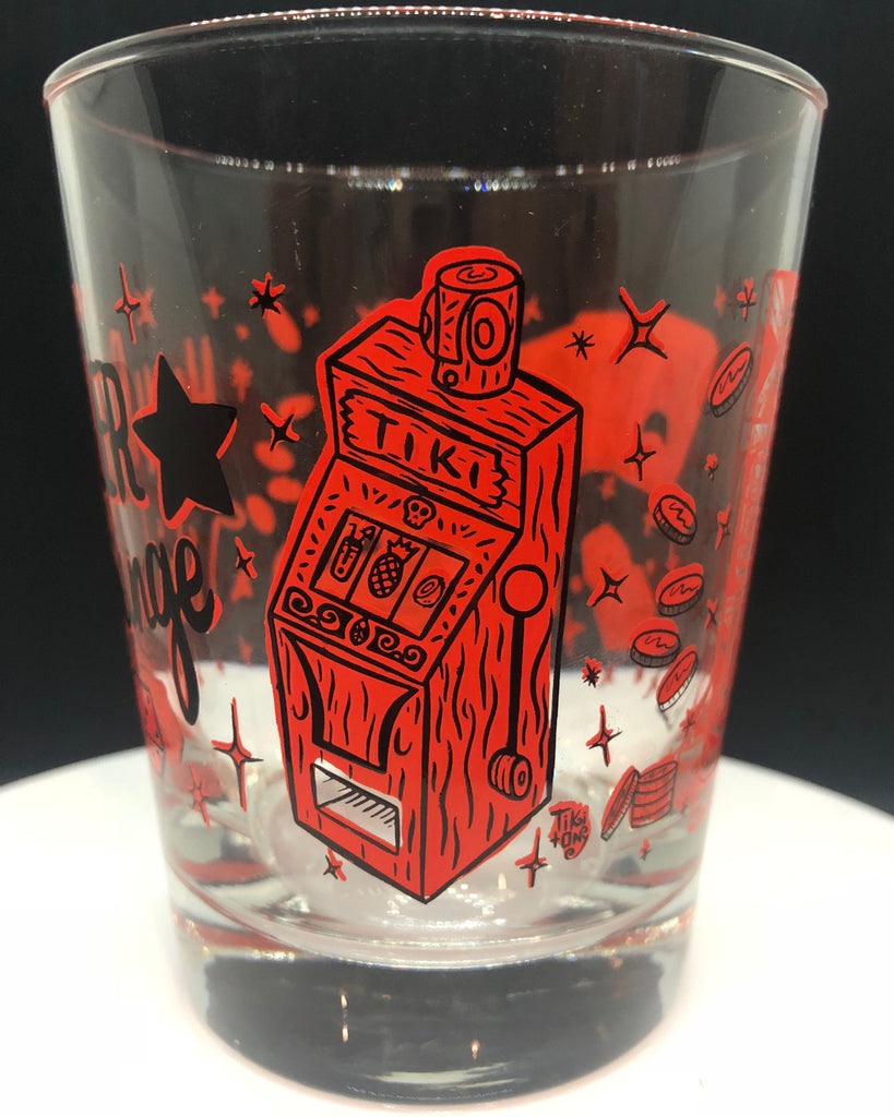 High Roller Tiki Lounge Glass RED